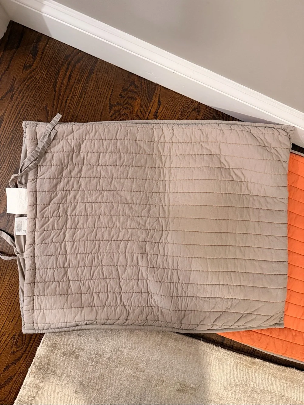 baby & child by Restoration Hardware Queen Orange and Grey Quilt with 2 shams